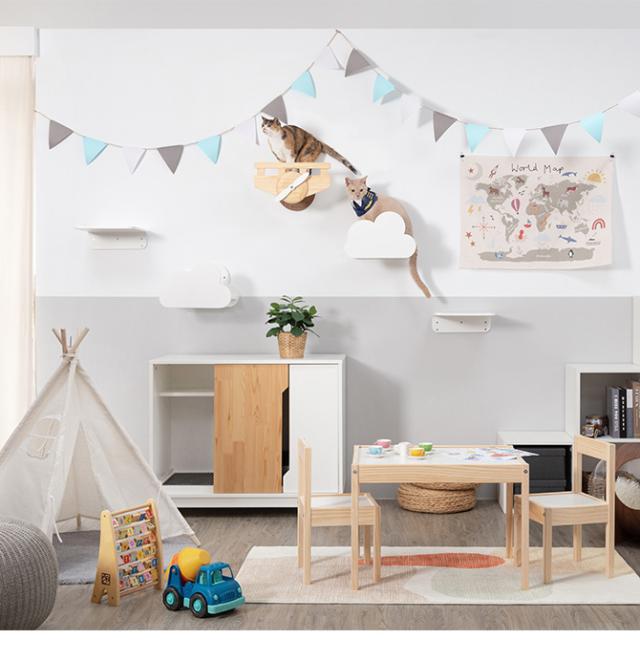 MYZOO マイズー キャットステップ 爪とぎ Plane 猫用 猫 キャットステップ 壁掛け 爪とぎ 飛行機 個性的 MYZOO 北欧