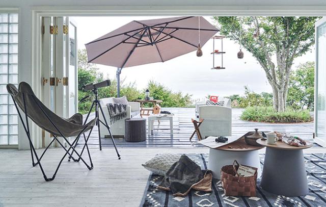 ツートン ラウンドテーブル L 