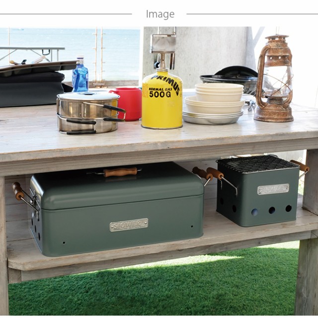 SLOWER スロウワー BBQ STOVE Alta XB 蓋付き 2〜4人用  バーベキューコンロ 小型 2人 4人 おしゃれ コンパクト BBQ 卓上 アウトドア ベランダ  