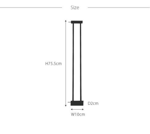 uminecco ウミネッコ ツヤ消し スチールゲート専用拡張フレーム 10cm  ペットゲート用 拡張パーツ 拡張フレーム 犬用 ペット用 本体別売 かっこいい シンプル マットブラック 侵入防止  