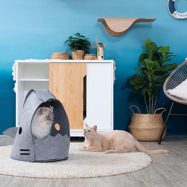 MYZOO マイズー Stingray 単品  猫 キャットステップ 木製 おしゃれ キャットウォーク 大型猫 北欧 インテリア 壁付け 棚板  