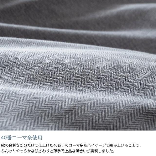 Fab the Home ファブザホーム ボックスシーツ セミダブル用 ヘリンボーンニット