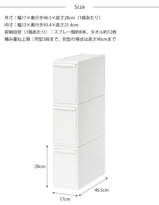 like-it ライクイット 組み合わせて使える収納ケース スリムL 3個組 