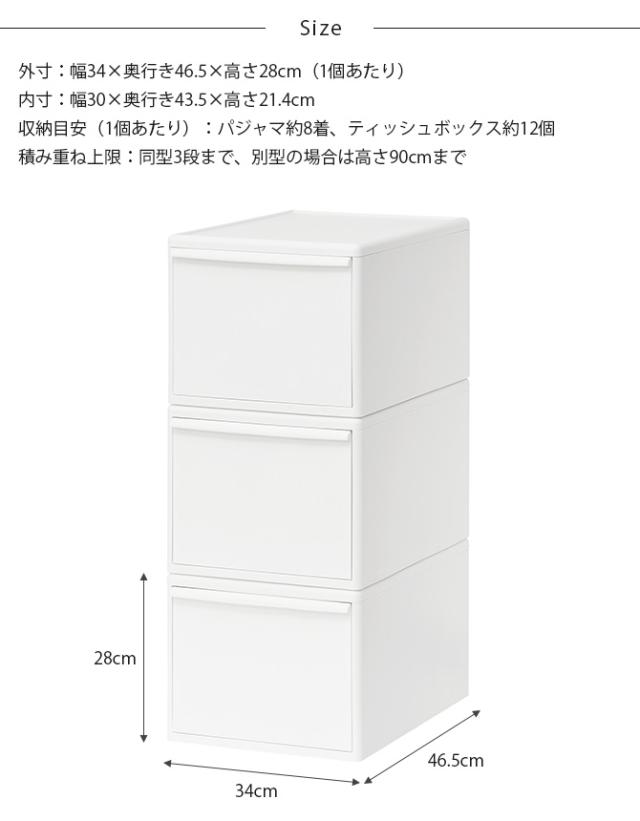 like-it ライクイット 組み合わせて使える収納ケース ワイドL 3個組 