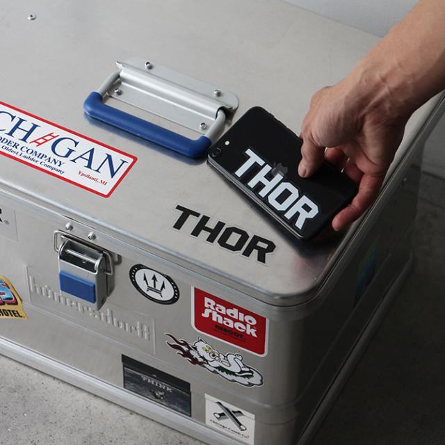 THOR ソー ロゴステッカー  ステッカー ロゴステッカー 屋外用 耐水 おしゃれ かっこいい ユニセックス 男前 THOR ソー  