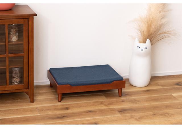 ペットベッド  猫用 犬用 ペットベッド ベッド シンプル 木製 グレー ナチュラル ブラウン  