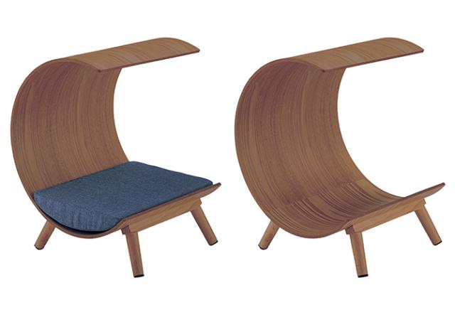 ペットベッド 猫用 犬用 ペットベッド ベッド 木製 ナチュラル ブラウン 曲線 可愛い シンプル