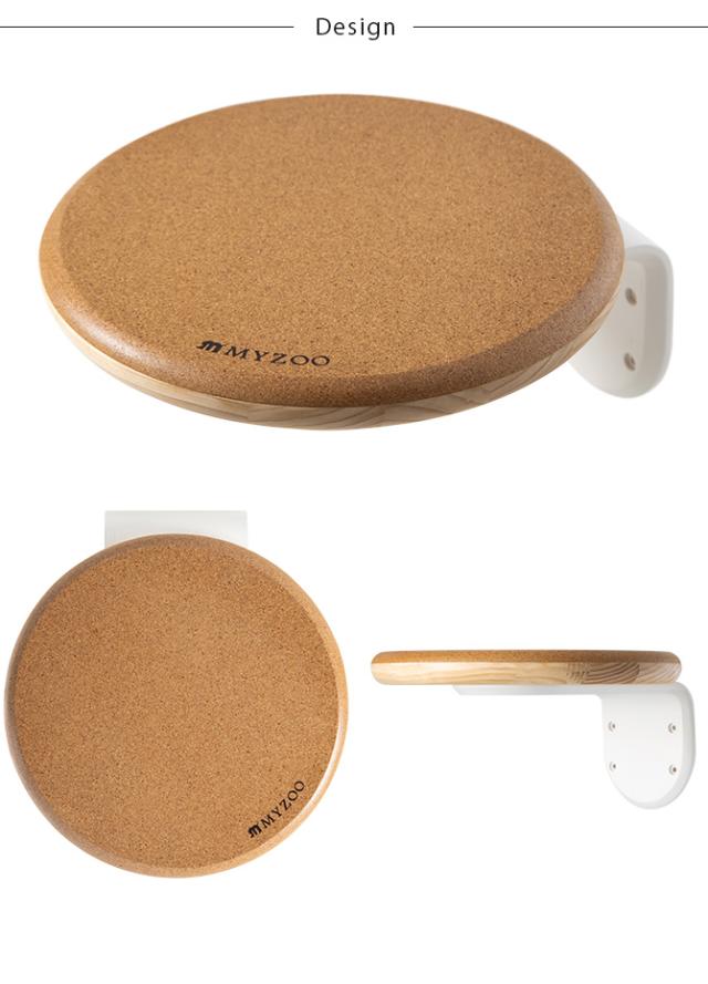 MYZOO マイズー キャットステップ CORK-R コルク-R  キャットステップ 猫 ステップ 壁 上下運動 MYZOO　マイズー 木製 おしゃれ シンプル ラウンド  