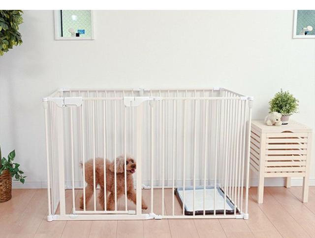 Wanyanya わにゃにゃ スチールペットサークル6枚 犬 ペットサークル ドッグサークル ペット サークル シンプル おしゃれ 白 黒 6枚