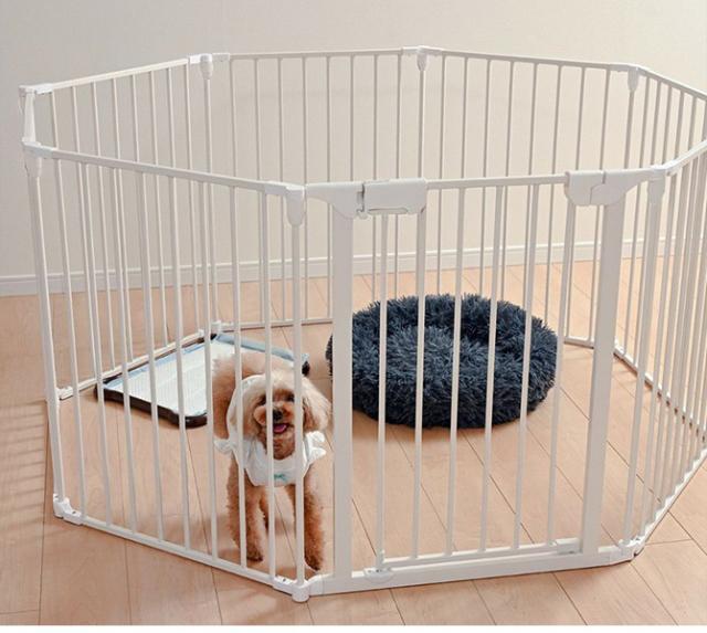 Wanyanya わにゃにゃ スチールペットサークル8枚 犬 ペットサークル ドッグサークル ペット サークル シンプル おしゃれ 白 黒 8枚