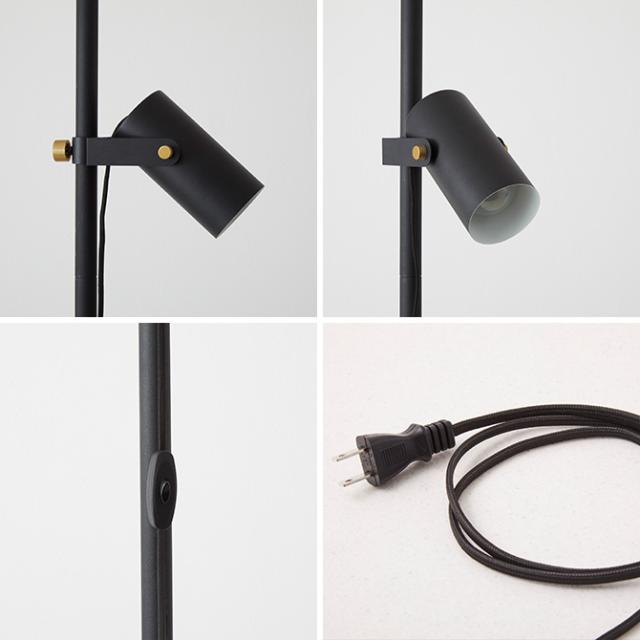 DRAW A LINE ドローアライン 025 スポットライト  ランプアーム 照明 おしゃれ スポットライト LED対応 E26 スタンドライト 突っ張り棒 黒 白  