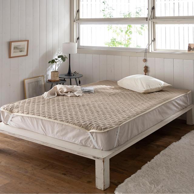 Fab the Home ファブザホーム 敷きパッド セミダブル用 ダブルガーゼ 