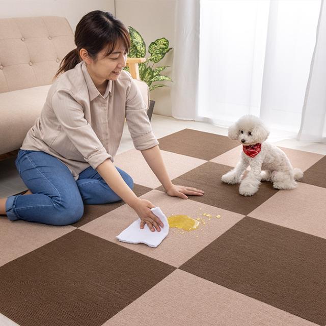ペット用撥水タイルマット 45×45cm 同色10枚入り