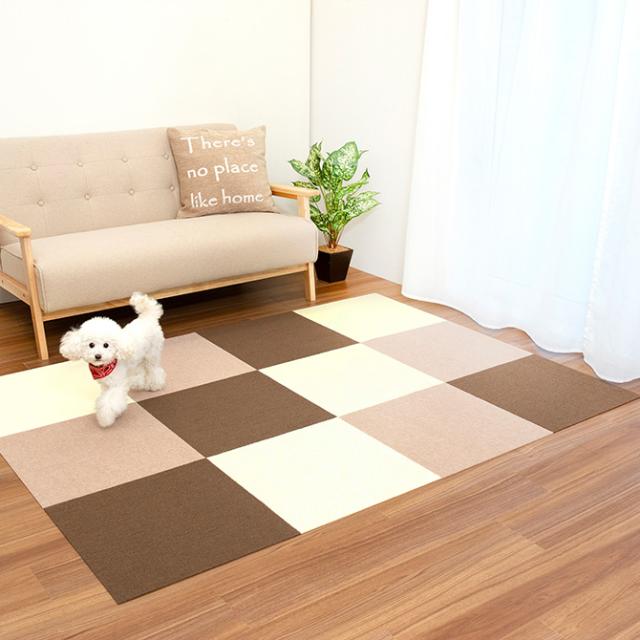 ペット用撥水タイルマット 45×45cm 同色30枚入り
