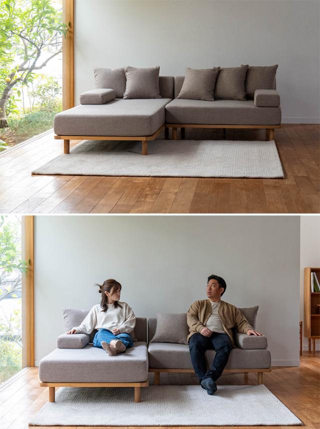 Fumi フミ クッションでくつろぐソファ セミワイド