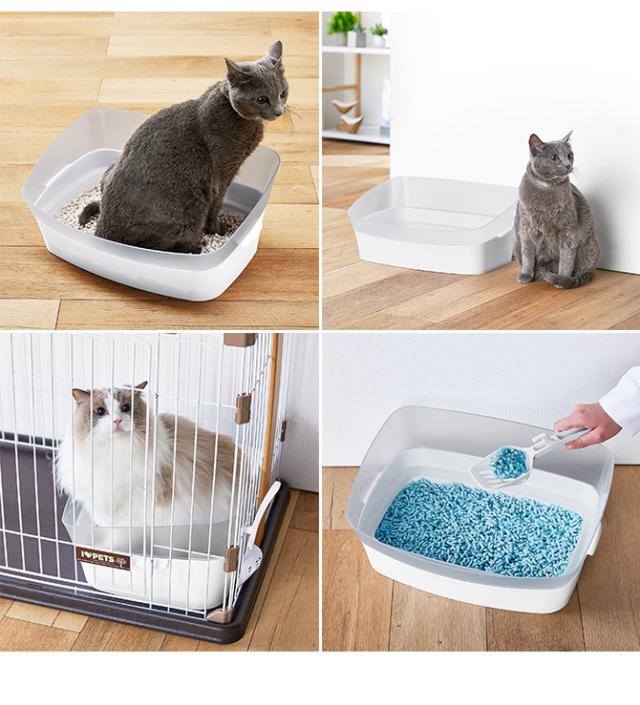 Bonbi ボンビ クリアキャットトイレ S  猫用トイレ 猫トイレ ペットトイレ おしゃれ クール スタリッシュ スコップ付き  