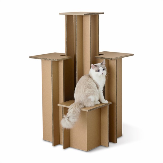 Paper New Standard All ways キャットタワー スクエアステップ  キャットタワー 猫用 ダンボール製 紙製 軽い 軽量 ナチュラル 大きい 多頭飼い  