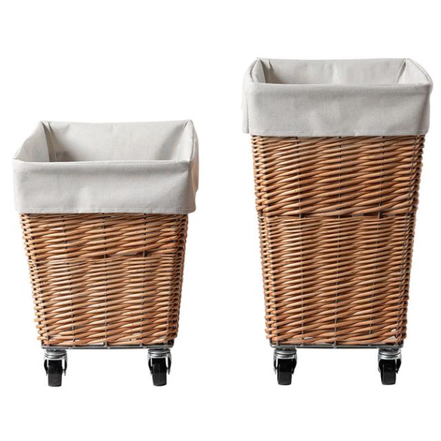 BRID ブリッド Olika ウィロー ランドリーバスケット キャスター付き 28L 