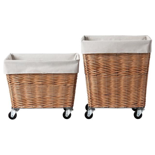 BRID ブリッド Olika ウィロー ランドリーバスケット キャスター付き 28L 