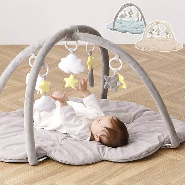 成長に合わせて長く使える ふわふわくものプレイジムマット 88-1237 