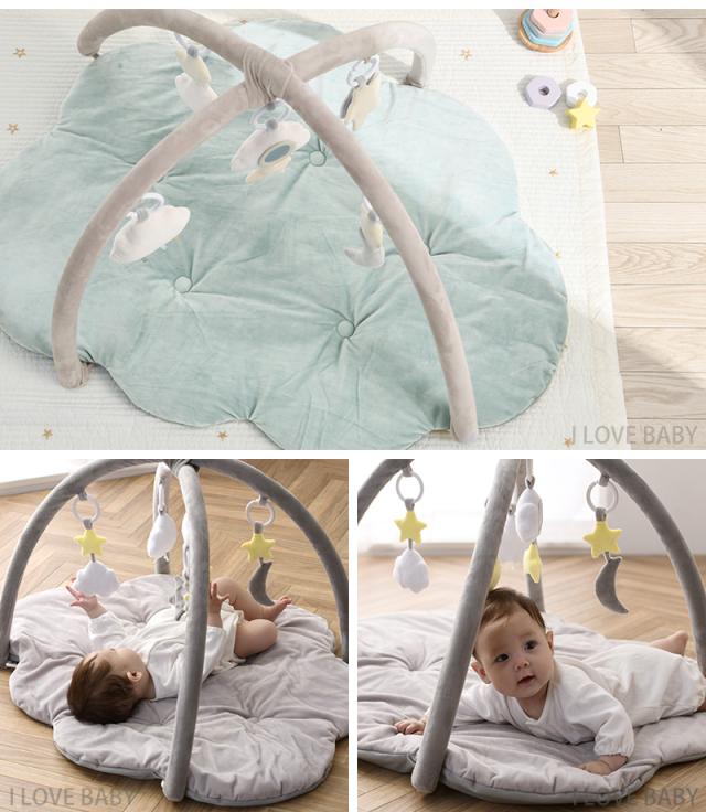 成長に合わせて長く使える ふわふわくものプレイジムマット 88-1237 