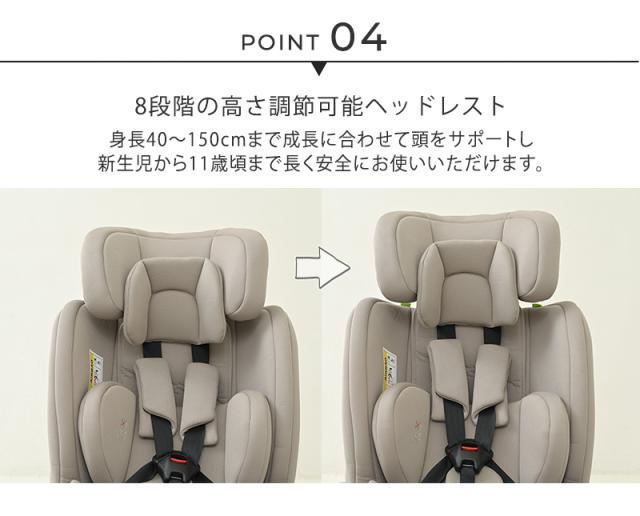 チャイルドシート ISOFIX 回転式 R129適合 ロングユース 109-0311-100 