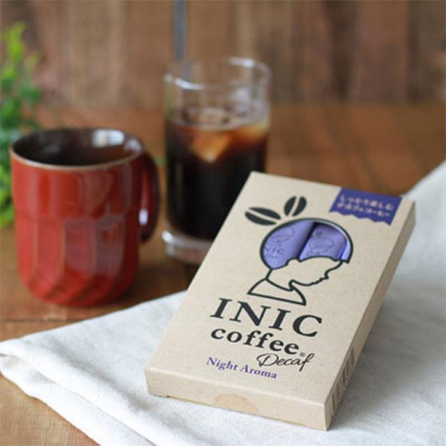 INIC Coffee イニックコーヒー ナイトアロマ 12Ｐ  インスタントコーヒー コーヒー ドリップ デカフェ スティック ギフト おしゃれ かわいい カフェインレス ノンカフェイン  