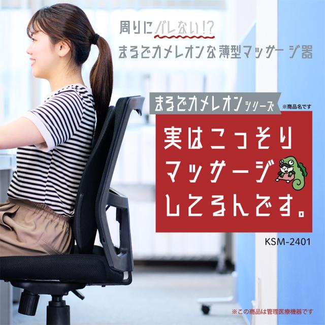 DOSHISHA ドウシシャ 実はこっそりマッサージしてるんです マッサージ器 マッサージクッション 腰 背中 薄い 充電式 コードレス ギフト 持ち運び 簡単操作