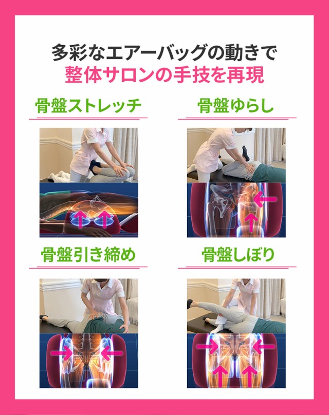 芦屋美整体 骨盤スリム3Dエアー ダイエット 器具 骨盤 矯正 ゆがみ スリム お腹 太もも カロリー消費 エアーバッグ