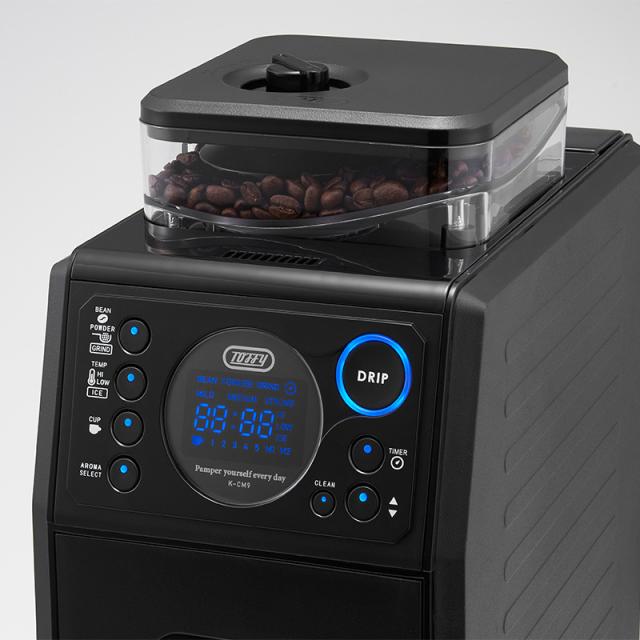 現品限り一斉値下げ 全自動コーヒーメーカー ミル付き おしゃれ レトロ タイマー 全自動ミル付カスタムドリップコーヒーメーカー トフィー Toffy コーヒーメーカー