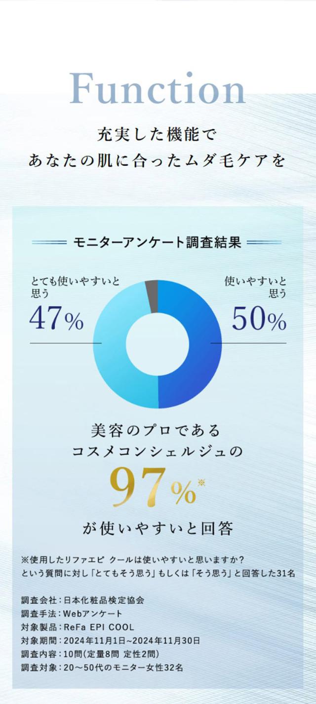 ReFa リファ エピ クール 光美容器 脱毛器 ムダ毛ケア 美肌ケア 冷却機能 全身 顔 安全 安心 パワー 効果 痛くない ReFa リファ