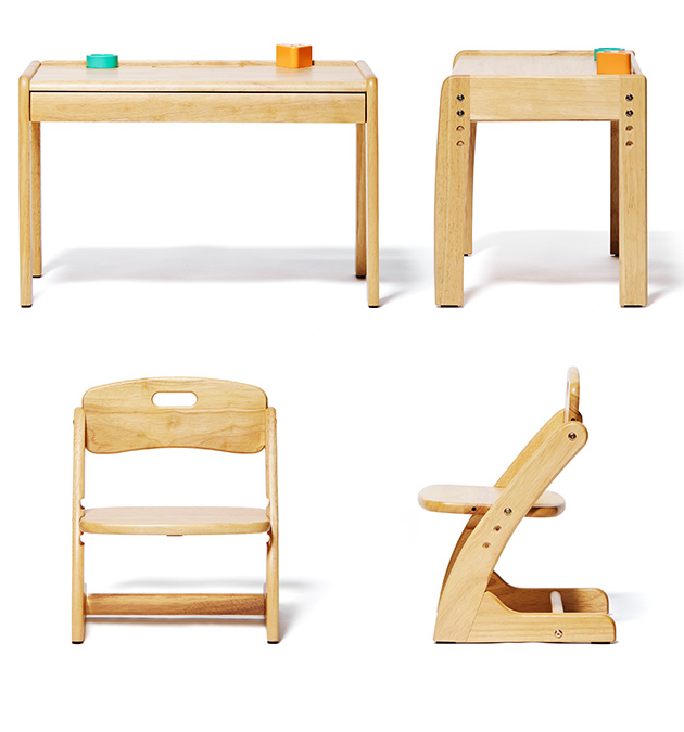 yamatoya ブォーノ3 キッズデスク＆チェア  キッズデスクセット 学習机 子供 幼児 幅70cm 木製 シンプル 高さ調整 勉強机 椅子付き  