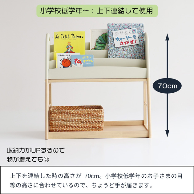 Kids Picture Book Rack  絵本棚 絵本ラック キッズ 表紙が見える スリム コンパクト おしゃれ シンプル かわいい 収納  