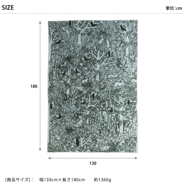 KLIPPAN クリッパン【正規取扱店】 ウールシングルブランケット rabbits play birds rest - forest - スローケット 厚手 毛布 高級 おしゃれ 北欧 肩掛け ギフト プレゼント ミナペルホネン