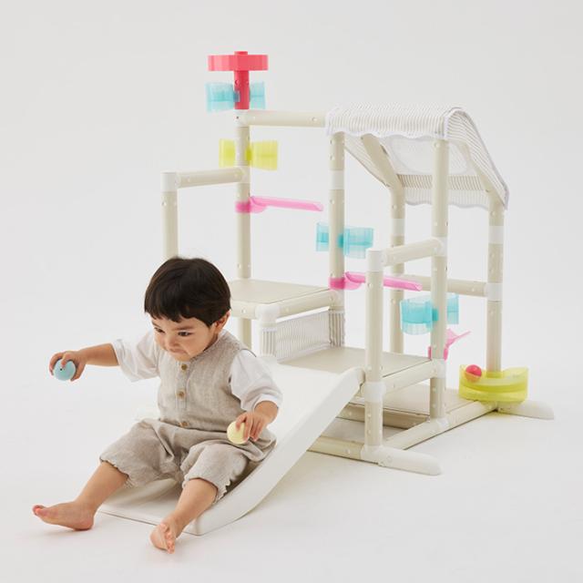 ides アイデス ムゲンループジム  ジャングルジム 室内遊具 大型遊具 プレイジム コンパクト 1歳 2歳 3歳 4歳 5歳 全身遊び 滑り台 室内 ボール遊び  