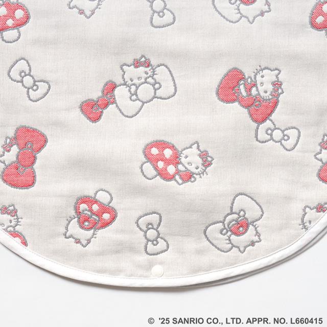 HELLO KITTY × Hoppetta 6重ガーゼ ベビースリーパー ハローキティ キティちゃん 赤ちゃん 新生児 日本製 かわいい おしゃれ 秋冬 寝冷え防止 寝冷え対策 出産祝い ギフト 贈り物