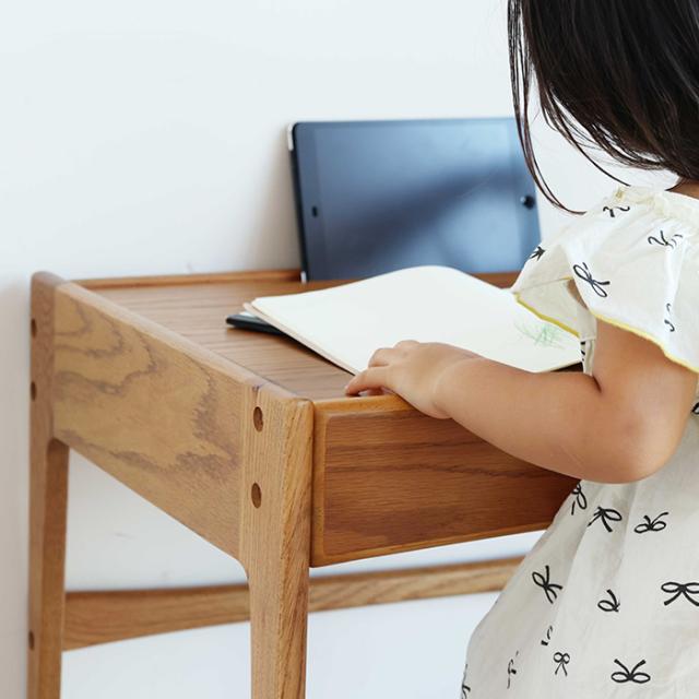 Herit. ヘリット キッズデスク 子供用デスク 子供用机 おしゃれ シンプル 北欧 木製 学習デスク 学習机 勉強机 幼児 小学生 低学年 引き出し付き タブレット 保育園 幼稚園