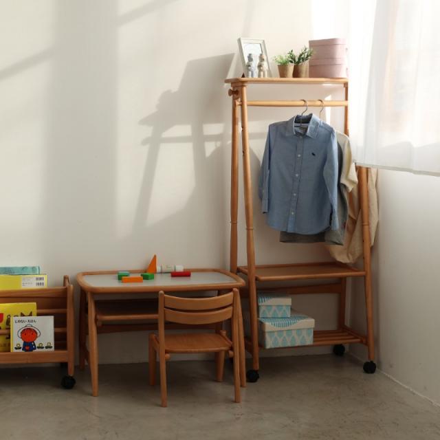 nork note キッズハンガーラック  子供用ハンガー ランドセルラック 収納 衣類収納 低め 木製 子供部屋 お片付け 入園準備 入学準備 北欧 ナチュラル おしゃれ スリム  