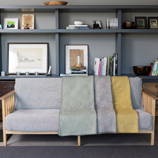 KLIPPAN クリッパン【正規取扱店】 ウール ハーフブランケット グースアイ MIDI  ハーフケット ひざ掛け おしゃれ 北欧 高級 ブランケット スローケット ベビーカー ギフト プレゼント  