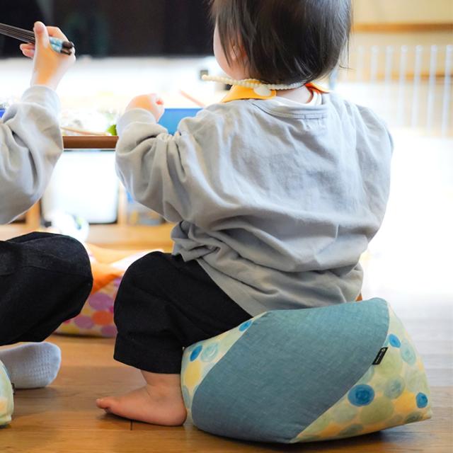 洛中高岡屋 おじゃみキッズ 学 子供用 座布団 豆椅子 豆イス キッズチェア おしゃれ かわいい 和風 日本製 フロアクッション スツール ローテーブル用 姿勢サポート
