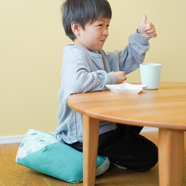 洛中高岡屋 おじゃみキッズ 習 子供用 座布団 豆椅子 豆イス キッズチェア おしゃれ かわいい 和風 日本製 フロアクッション スツール ローテーブル用 姿勢サポート