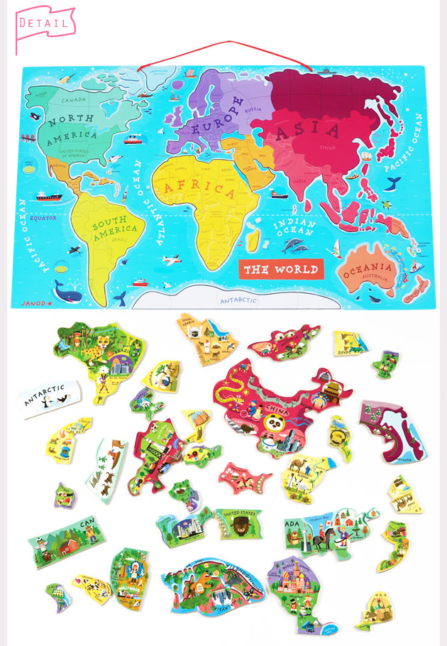 ワールドマップ マグネット式 世界地図パズル ジャノー 英語 プレゼント パズル 英語版 おもちゃオモチャ知育玩 パズル 92p 通販 Plan Cpru Ac Th