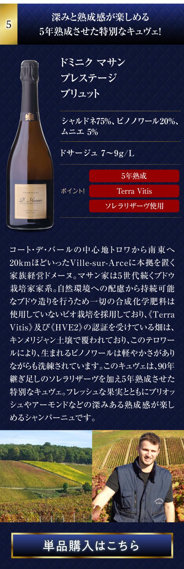 高級辛口シャンパン5本セット