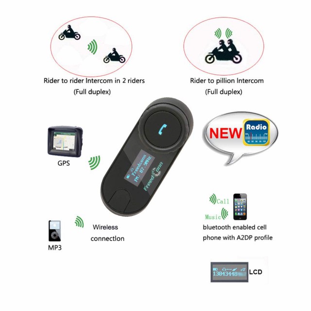 FreedConn】 インカム T-COM-SC 新型ソフトハード共用microUSBタイプ ブルートゥースヘッドセット Bluetooth  FMラジオ 防水 インターコム LCDスクリーン付き 2人同時通話 TCOM-SC-Sの通販はau PAY マーケット - 八百万堂 au PAY  マーケット店 | au PAY マーケット－通販サイト