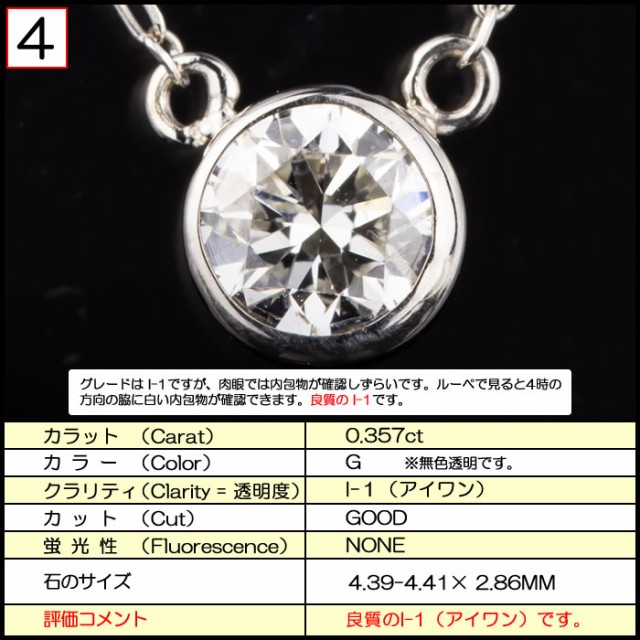 K18 0.305ct ダイヤモンド ネックレス 覆輪 ベゼルセッティング