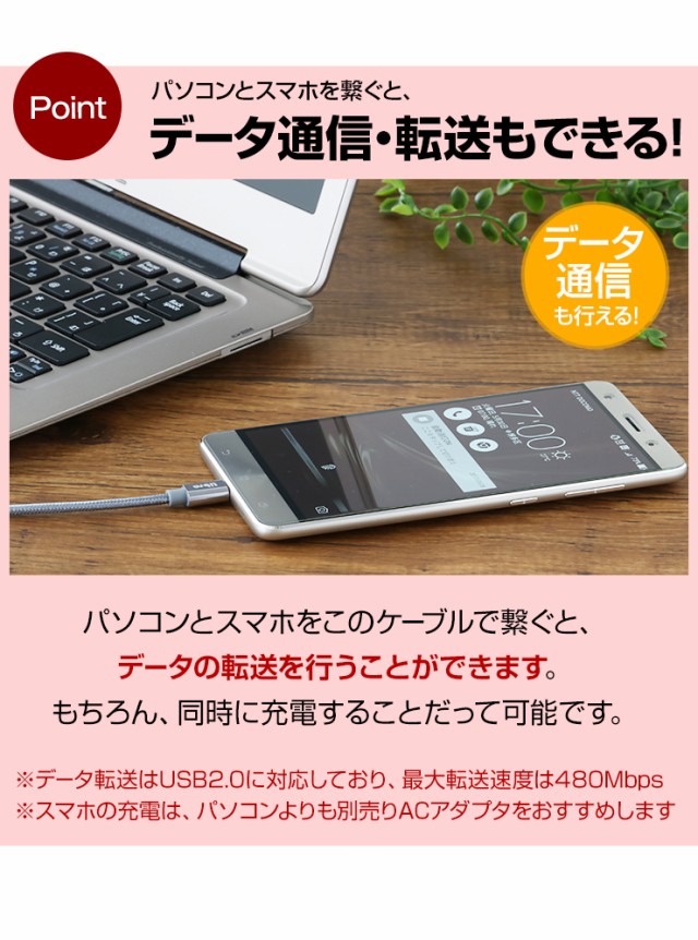 USB Type-C 急速充電 メッシュ