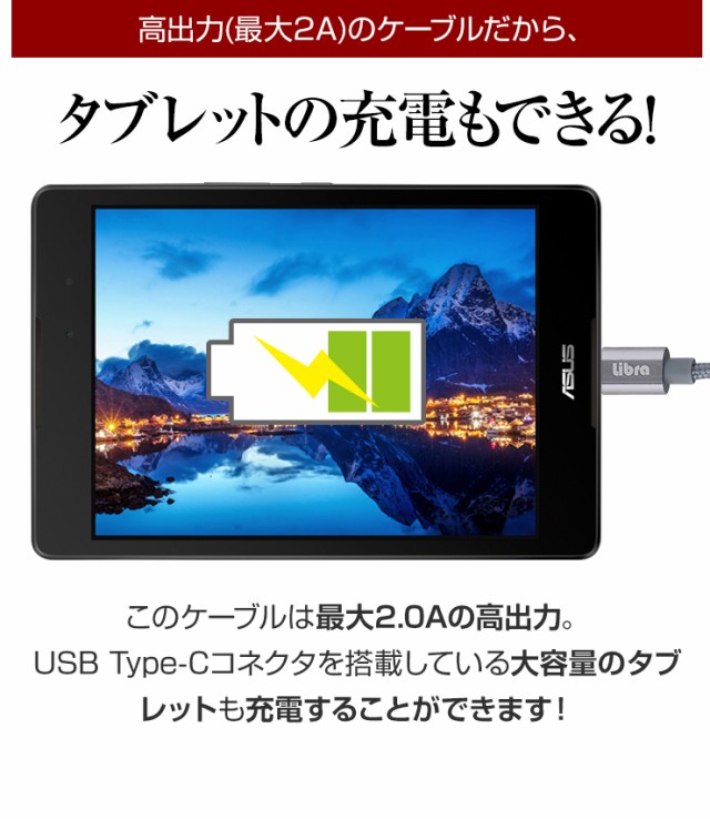 USB Type-C 急速充電 メッシュ