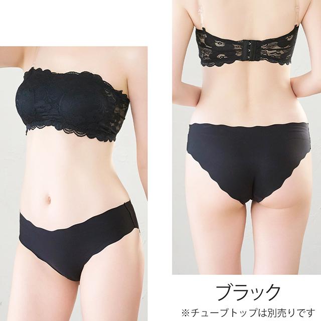 スカラップシームレスショーツ