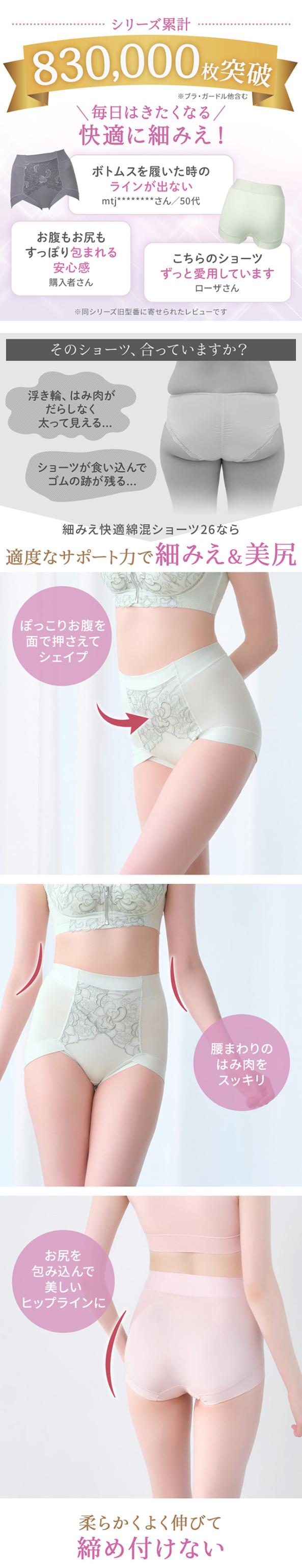 すらっとフィット綿混ショーツ26