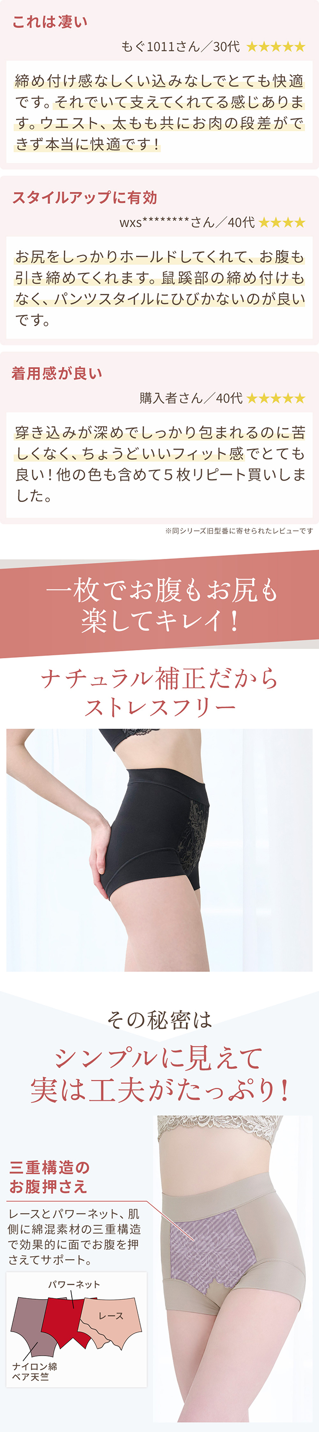 綿混フィットレースショーツ24